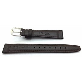 14mm Dark Brown Genuine Leather Watchband | Soft, Comfortable, Lightly Padded, Replacement Wrist Watchstrap that brings New Life to Any Watch (Womens Standard Length)