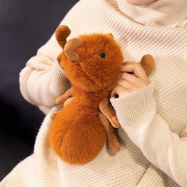 Stuffed Ant Plush, Animal Ant Cuddly Toy, Ant Plush Toy, Cute Ant Stuffed Toy Plush Doll, Ant Plush for Children and Cuddly Toy Lovers Gift (25 cm, Yellowish Brown)