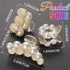 BARTOSI Pearl Hair Claw Clips Medium Hair Claw Clamps Small