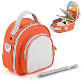AZURAOKEY Case for Yoto Mini (2024 Edition) - Travel Storage Bag with Card Holder for Up to 30 Cards, Protective Case with Shoulder Strap for Audio Music Player & Headphone Accessories