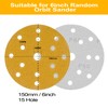 STEBRUAM 50pcs 150mm Sanding Discs,320 Grit 6 inch 15 Holes