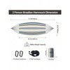 Brazilian Double Hammock With Tree Straps,Extra Large 240x160cm,2 Persons Hammock