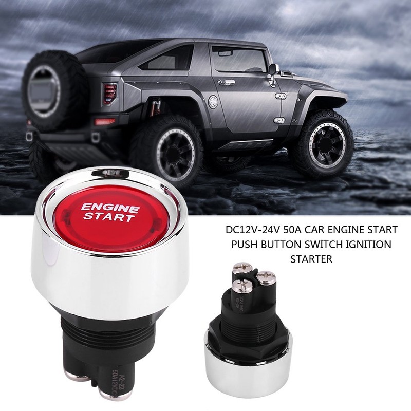 12V 24V 50A Car Engine Start Button Waterproof Vehicle Start