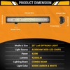 Auxbeam 20 Inch LED Light Bar 420W 6 Modes Amber