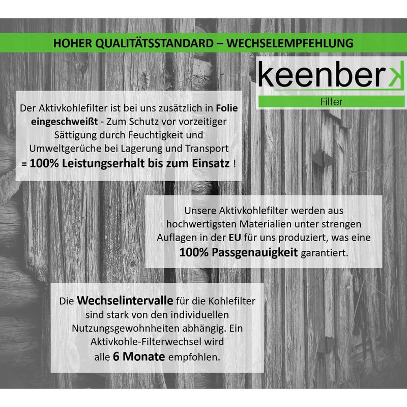 Keenberk Activated carbon filter suitable replacement for Oranier AFP220 -