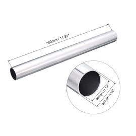 sourcing map 6063 Aluminum Round Tube, 32mm OD 29mm Inner Dia 300mm Length Pipe Tubing for Industry DIY Projects