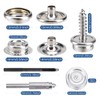 323 Piece Canvas Snap Kit, Meifuly Marine Grade Stainless Steel