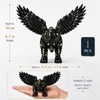 3D Printed Animal Winged Leopard Purple for Desk (Black)