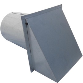 7 Inch Wall Vent Cap - Galvanized Steel - Screen Only - Heavy Duty Hooded Metal Caps - Fresh Air Intake Vent for Side Walls by Vent Works