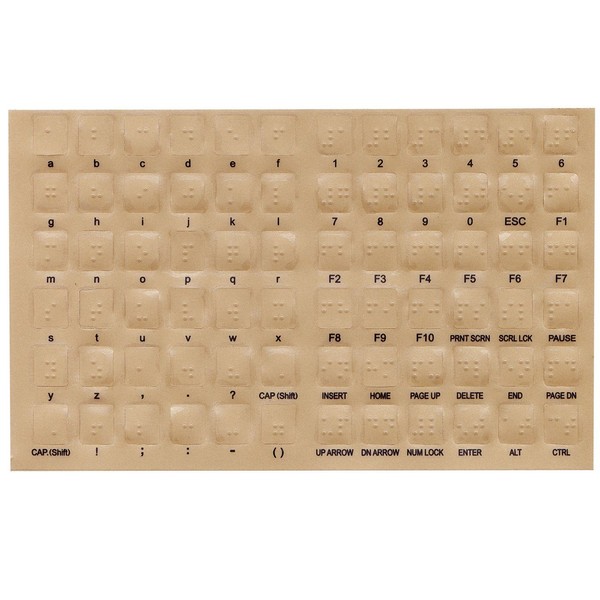 Braille Overlays for Computer Keyboards