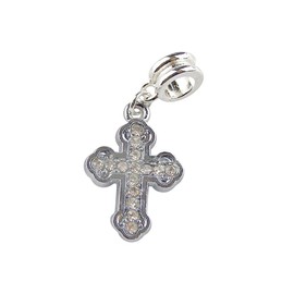 UniqueBeadsAndGifts Universal Rhinestone Cross Charm