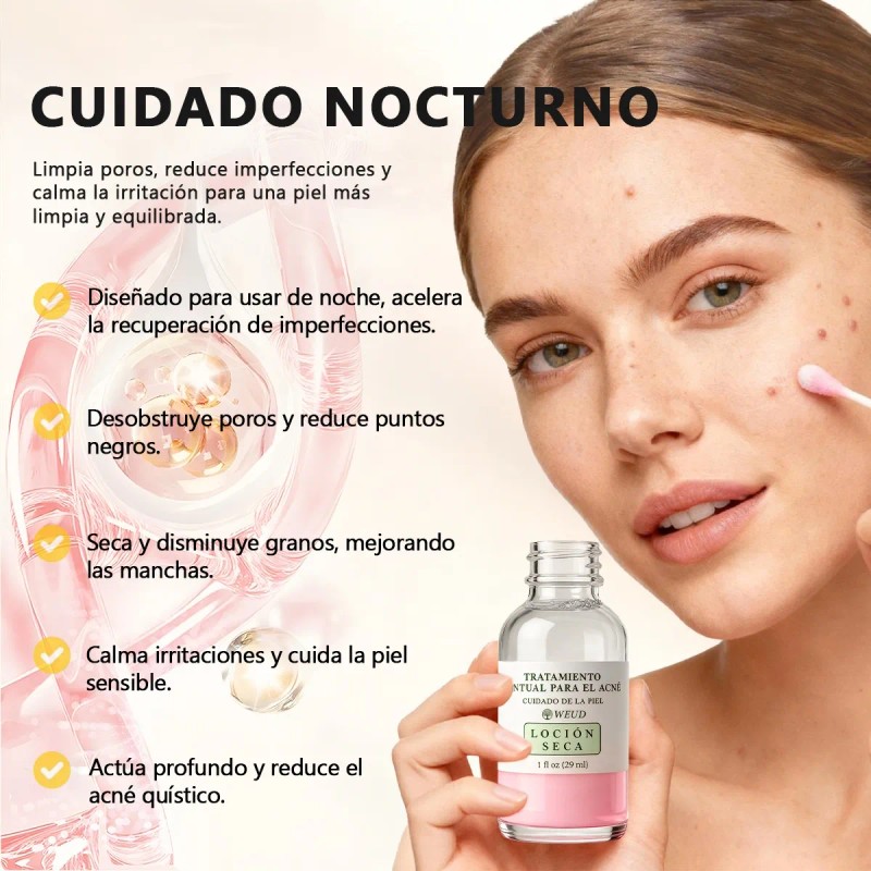 Weud Solución Piel Acné Poros Primera Arrugas