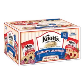 Knott's Berry Farm Raspberry & Strawberry shortbread Cookies 36 bags, US SELLER