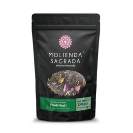 Molienda Sagrada, Té Verde Floral, Infusión con té verde en hoja, flores silvestres y toronjil, 150 g