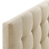 Modway Lily Tufted Linen Fabric Upholstered Full Headboard in Beige