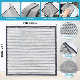 10 Counts Multipurpose Non-Scratch Wire Dishcloths – Double-Layer Reusable Dishwashing Rags for Wet & Dry Use, Kitchen Cleaning Cloth for Sinks, Pans & Dishes, Washable & Durable