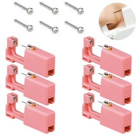 VANANA Disposable Nose Piercing Kit Tool Stud Safety Sterile Portable Nose Piercing Kit Tool Self Nose Piercing Gun Pack of 6