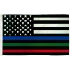 Lakeshore Trade USA Thin Red, Blue & Green Line 3x5ft