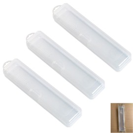 ThFmlva Tongue Scraper Case, 3 Pcs Transparent Travel Case for Tongue Cleaner, Portable & Reusable, Fits Most Tongue Scrapers