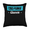 Cold Plunge Queen Ice Bath Throw Pillow