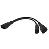 C14 to C13+NEMA 5-15R Y Splitter Power Plug Cord,Single C14