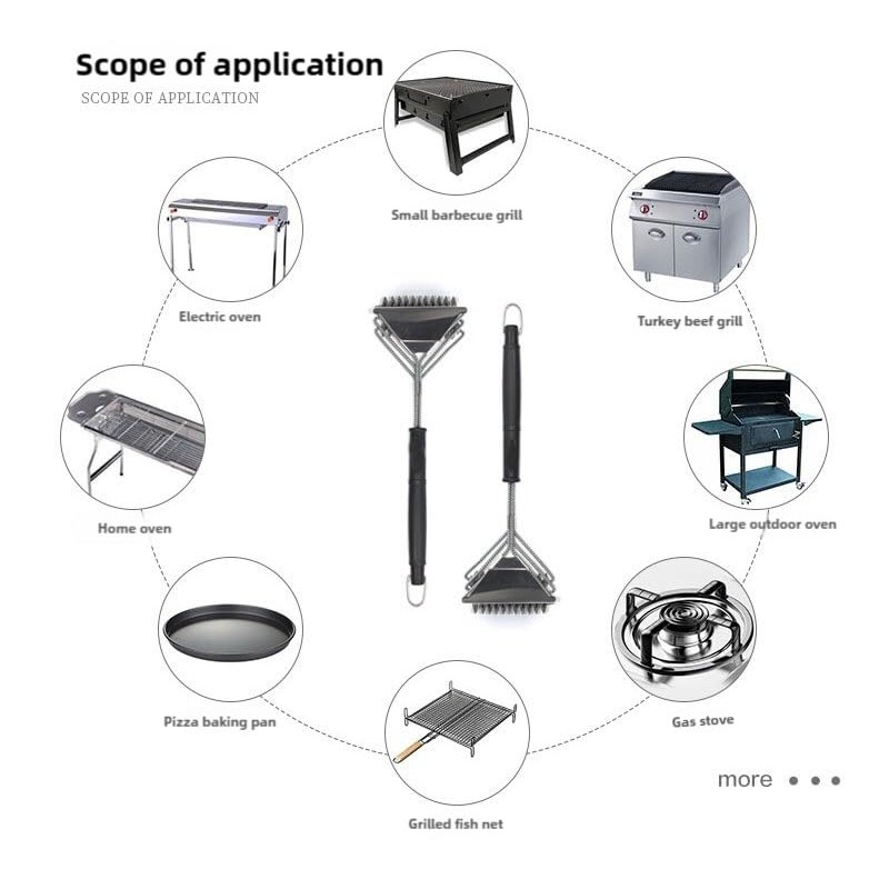 Grill Cleaning Tool Set with Brushes and Carrying Bag, 4