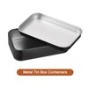 uxcell 1 Pcs Metal Tin Box Container, 3.7x2.4x0.9 Inch Rectangular