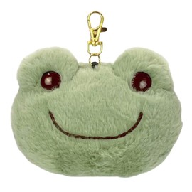 Nakajima Corporation Frog Pickle Face Pass Case, Green, 204547-24, H 3.9 x W 5.3 x D 2.0 inches (10 x 13.5 x 5 cm)