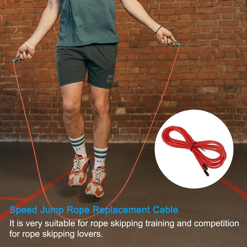 PATIKIL 10Ft Speed Jump Rope Replacement Cable, 2 Pack 4.5mm
