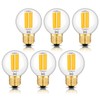CRLight 6W Dimmable Edison LED Globe Light Bulb, 70W Equivalent