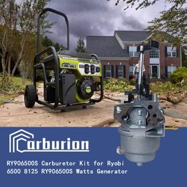 Carburionix RY906500S Carburetor Carb Kit fit for Ryobi 6500 8125 RY906500S Watts Generator