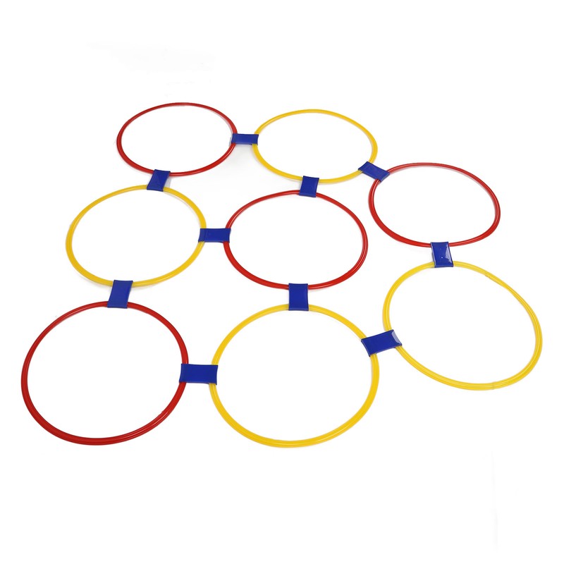 10PCS Kids Exercise Hoops Jumping Hopscotch Game Rings for Sensory