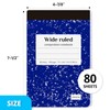 ONAVIA Mini Composition Notebooks, Wide Ruled, 160 Pages, 6 Pack,
