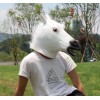 Zdovlzzpon Elegant White Horse Latex Head Mask