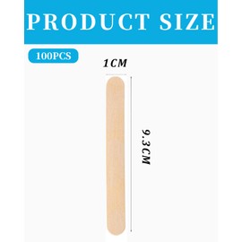 AORHOFJ Pack of 100 wooden ice sticks, ice sticks, wooden sticks, craft wooden ice sticks, wooden sticks, craft sticks, wooden scoop, DIY crafts - 114 x 9 x 2 mm