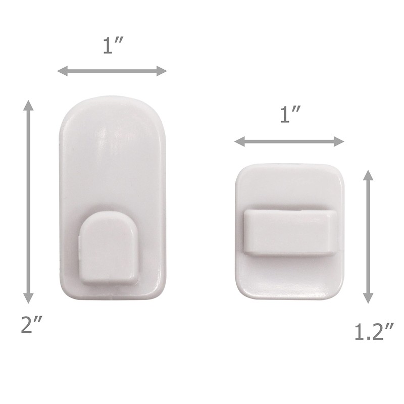 Excelity Set of 4 Remote Controller Plastic Wall Hook Holder