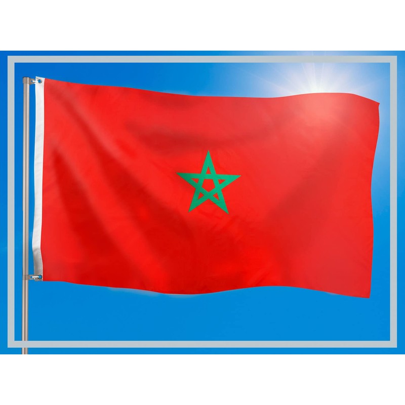 PHENO FLAGS Morocco flag, Moroccan flag, 90 x 150 cm,