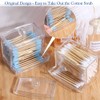 WISIEW Swab Holder Canisters with Lid, Bathroom Qtip Dispenser Apothecary