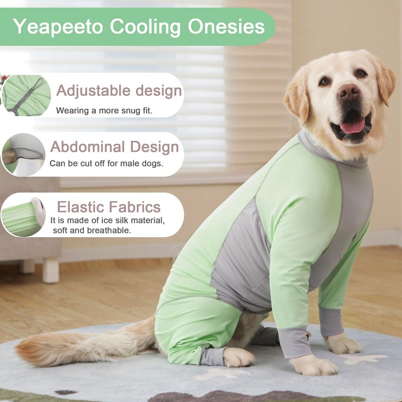 Yeapeeto Dog Sun Protection Cooling Suit UPF 50+, Quick-Dry Breathable