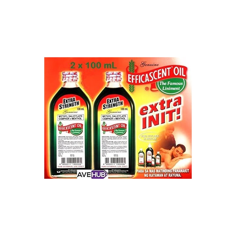 Efficascent Oil Extra Strength 100mL Counterirritant (2 Bottles x 100mL)