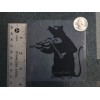 Unbranded Banksy Violin Rat BLACK vinyl decal weatherproof dishwasher-saf