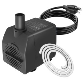 Knifel Submersible Pump 200GPH with AUTO-Shut-Off 5.2ft High Lift for Fountains, Hyd