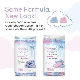 Sliick Cera Dura Dream Clouds en Perlas, Depilación Suave para Rostro y Cuerpo, 473.2 ml