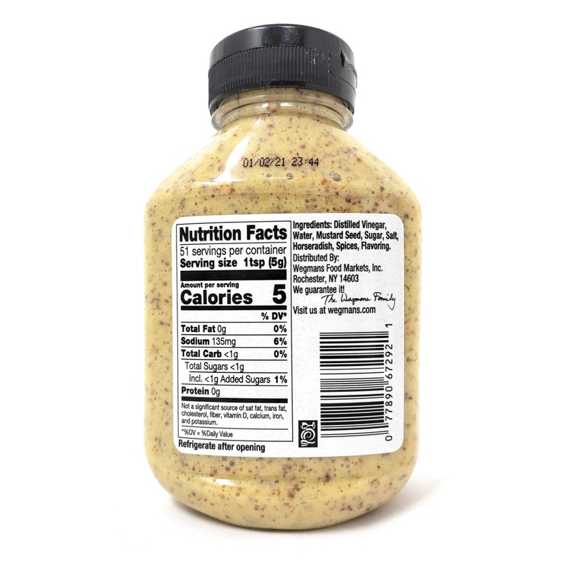 Wegmans Spicy & Zesty Horseradish Mustard (2 Pack, Total of