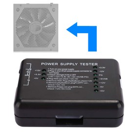 Computer PC Power Supply Tester ATX Power Supply Tester PSU Tester, PC Power Supply Tester Computer Power Supplies ATX Connectors Power Supply Tester with LED Indicator Light, Plug & Play(20/24 Pin)