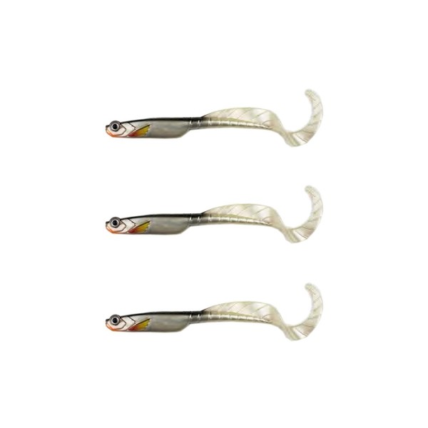 Pack of 3 Rubber Fish Twister Minnow 11 cm Predatory