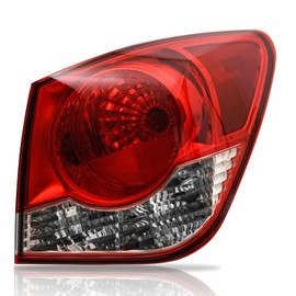 Tektend Tail Light Assembly Compatible with 2011-2015 Chevy Cruze Tail lights Rear Brake Lamp with Bulbs and Socket, Passenger Side