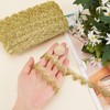 GORGECRAFT 20Yds 3/4" Metallic Braid Lace Trim Gold Flower Glitter