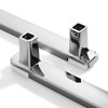 Kcmwsy 2 Pack White and Silver Cabinet Pulls Kitchen Cabinets