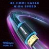 Maximm High-Speed HDMI 2.0 4K Nylon Braided Cable, 4 Feet,